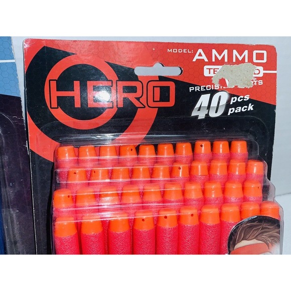 Lot /2 Play Tek Team Red & Blue Precision Darts 40 Packs (N5) Each Total of 80 - Picture 3 of 9